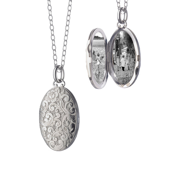 Religious Jewelry Womens Sterling Silver Angel Oval Locket Necklace -  JCPenney